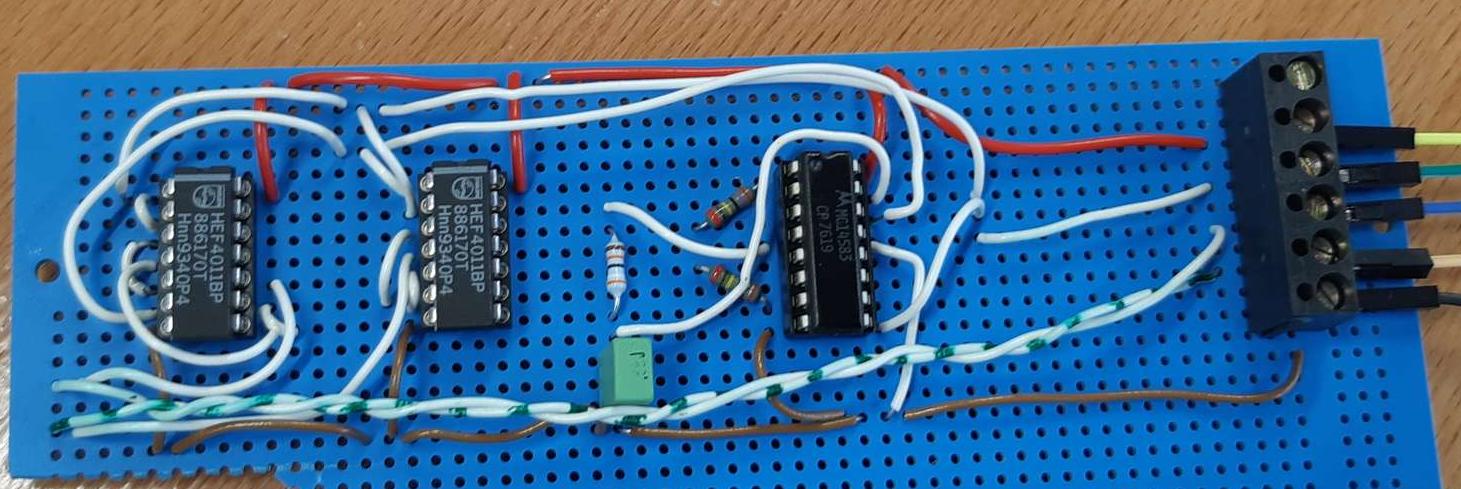 window actuator control circuit soldered